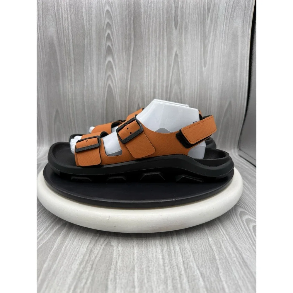Birkenstock Mogami Terra Mens Size US 9 EU 42 Burnt Orange Black Hiking Sandals